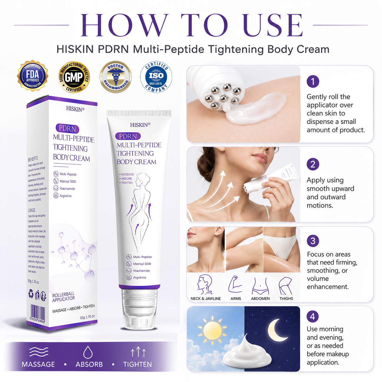Wake Up Glowing with HISKIN® Deep hydration and radiant-looking skin — every single day.