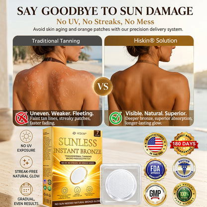 HISKIN® ✨ The Viral Sunless Glow Patch Everyone Is Obsessed With No UV. No Orange Skin. Just A Natural Bronze Glow.