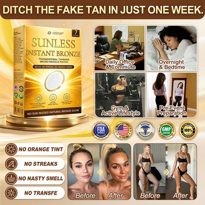 HISKIN® ✨ The Viral Sunless Glow Patch Everyone Is Obsessed With No UV. No Orange Skin. Just A Natural Bronze Glow.